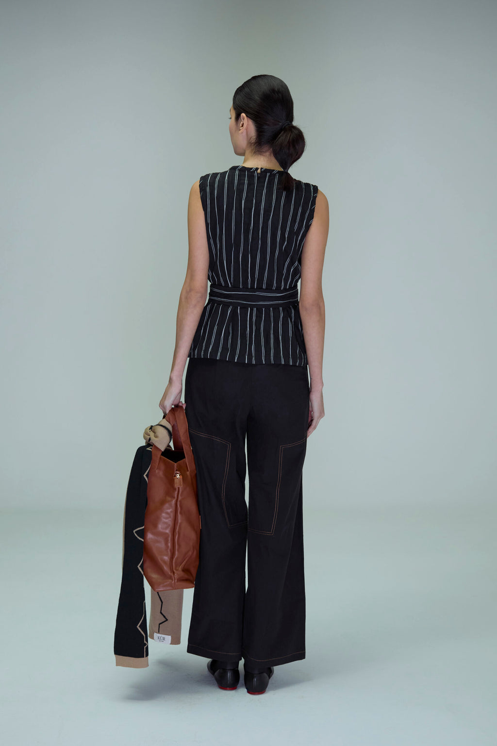 Peplum top with bobbin yoke image 2