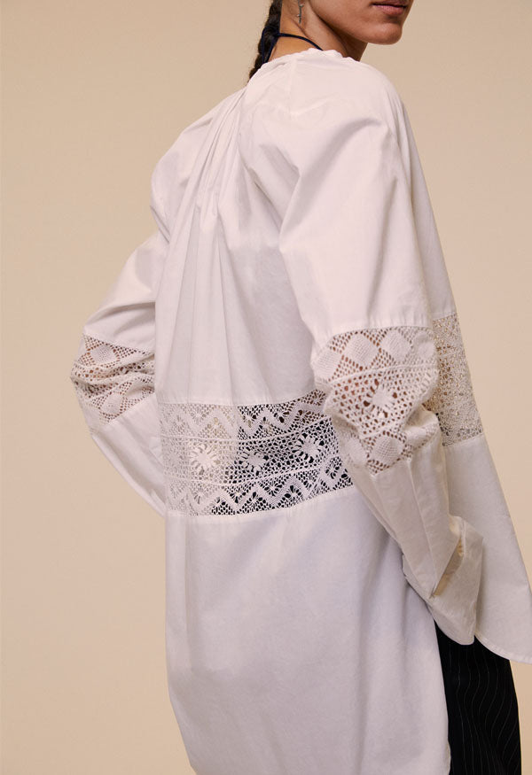 Mock-neck cosmo shirt