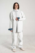 White coated denim shirt image 0
