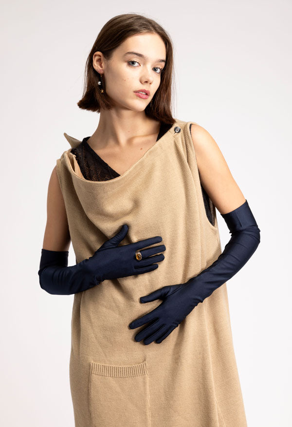 Merino wool multi-way wrap dress