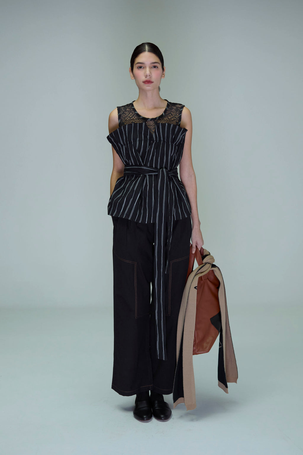 Peplum top with bobbin yoke image 0