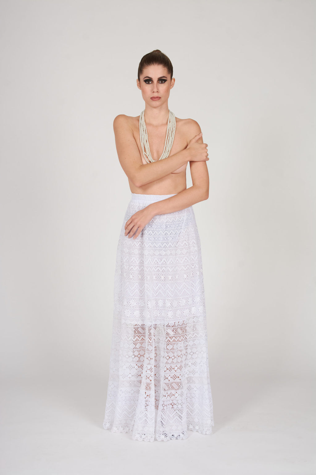 All over handmade lace skirt image 1