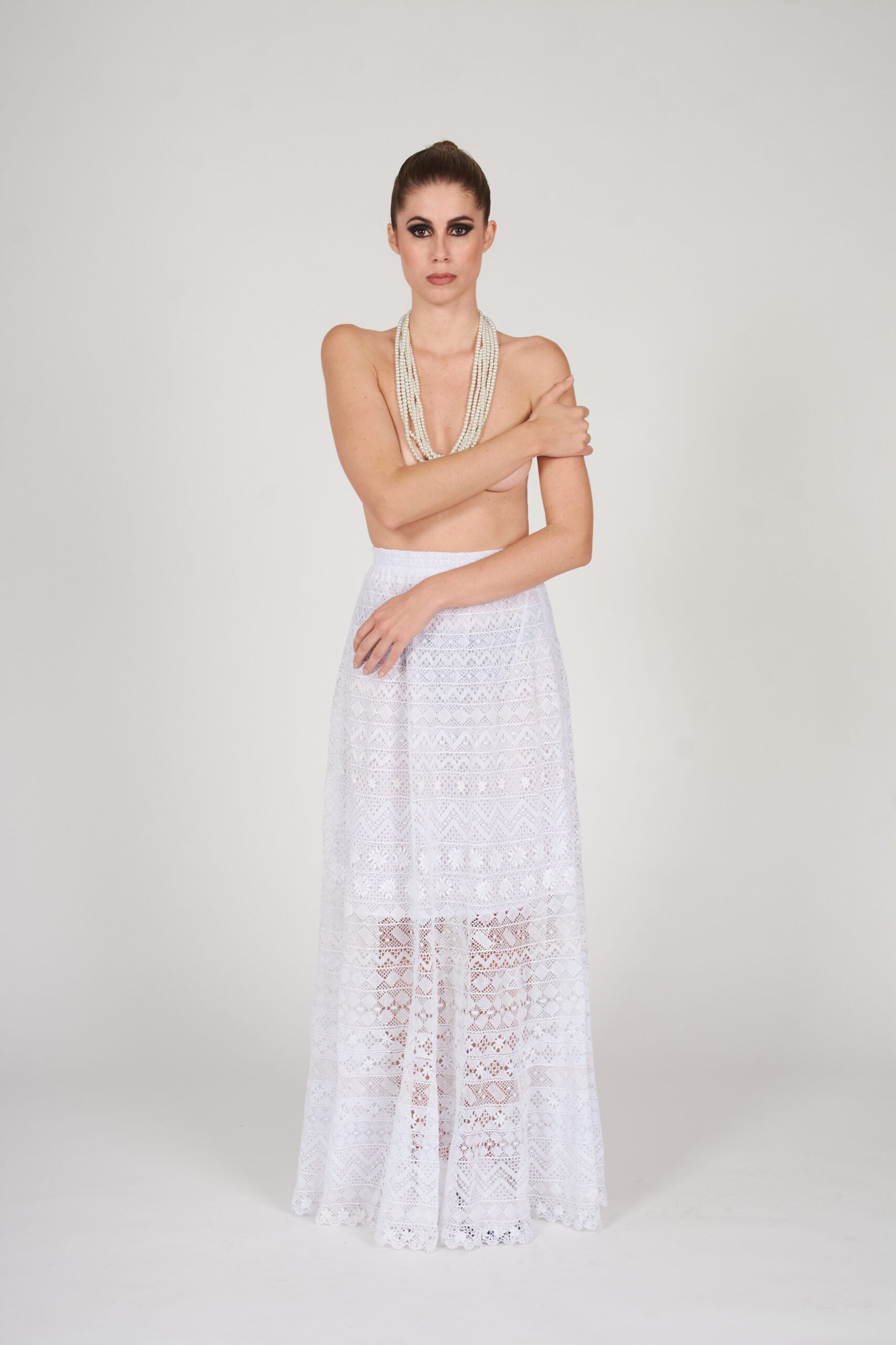 All over handmade lace skirt image 1