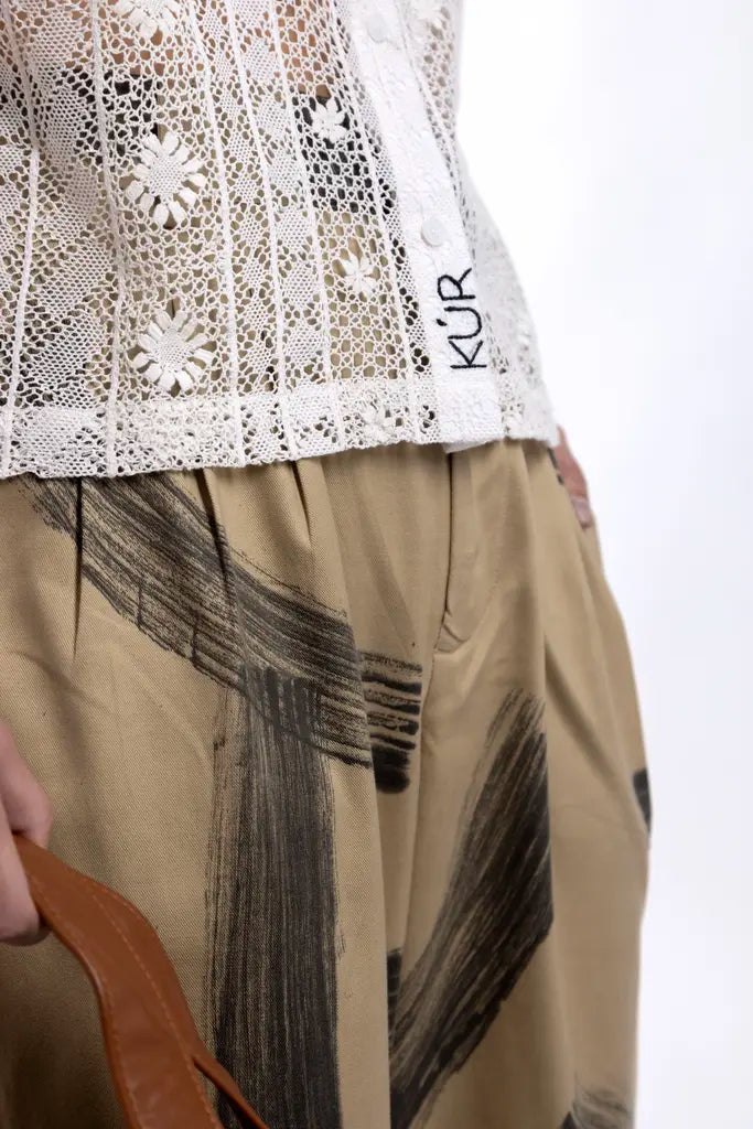 Bobbin lace slim fit shirt - Unisex