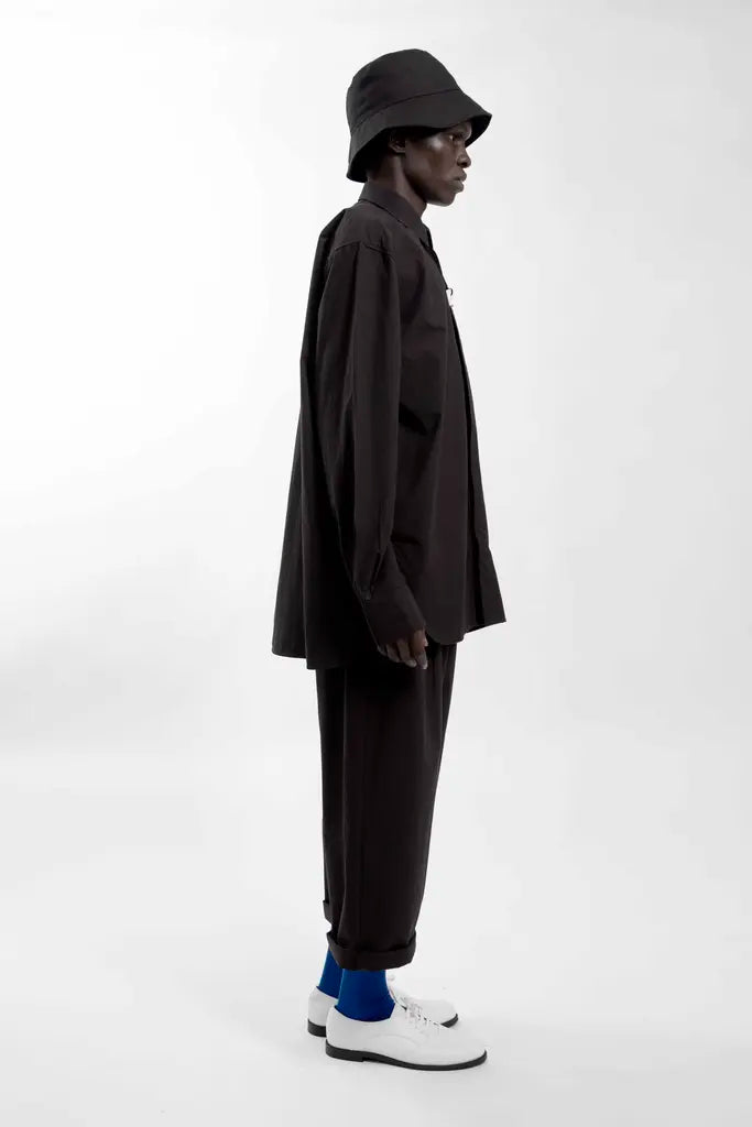 Oversized shirt with a large patch pocket - Unisex