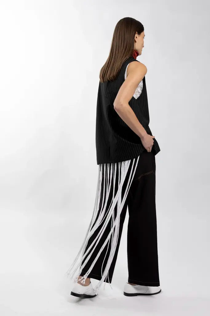 Allover bobbin lace tussle top