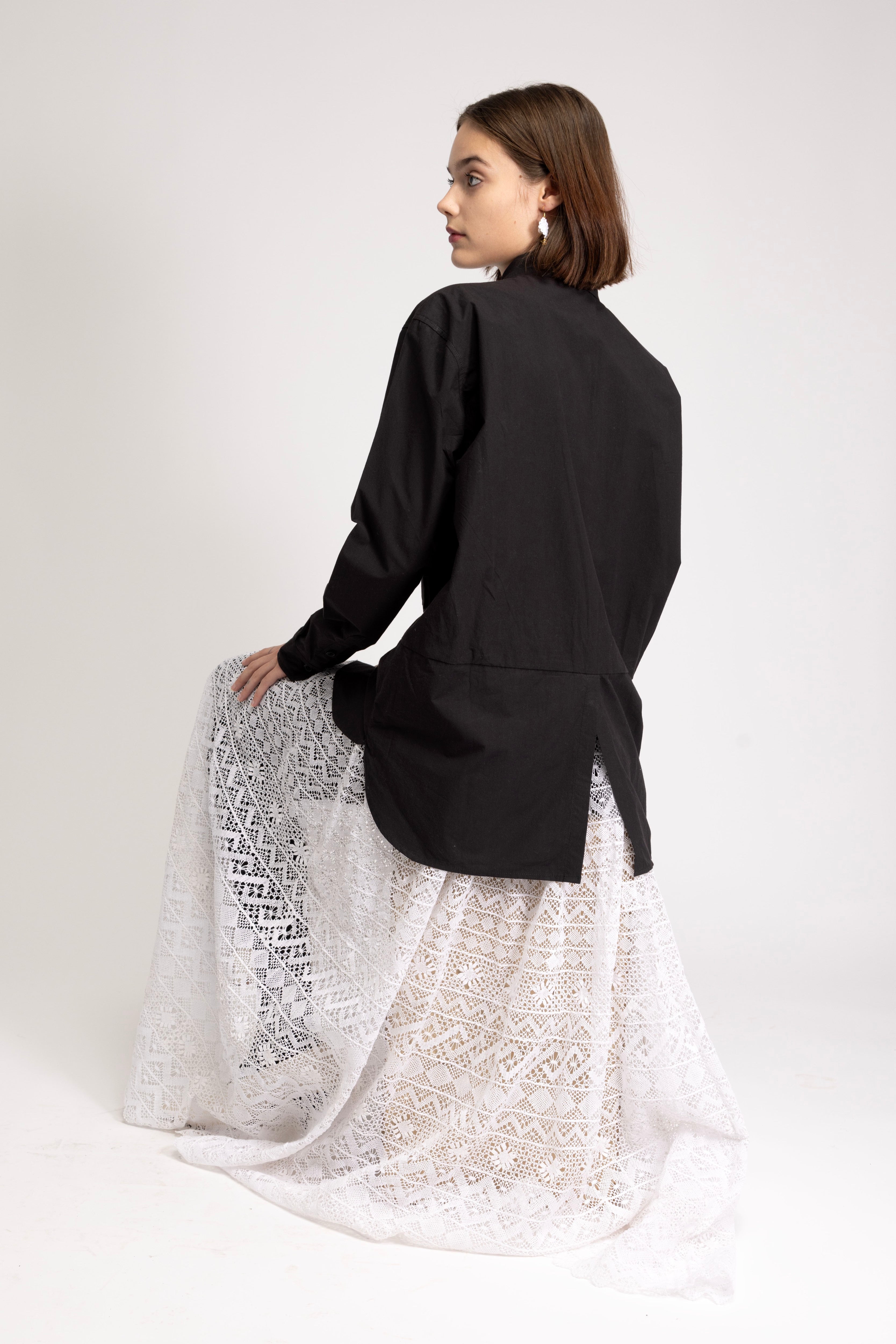All over handmade lace skirt