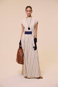 Boat-neck long dress image 0