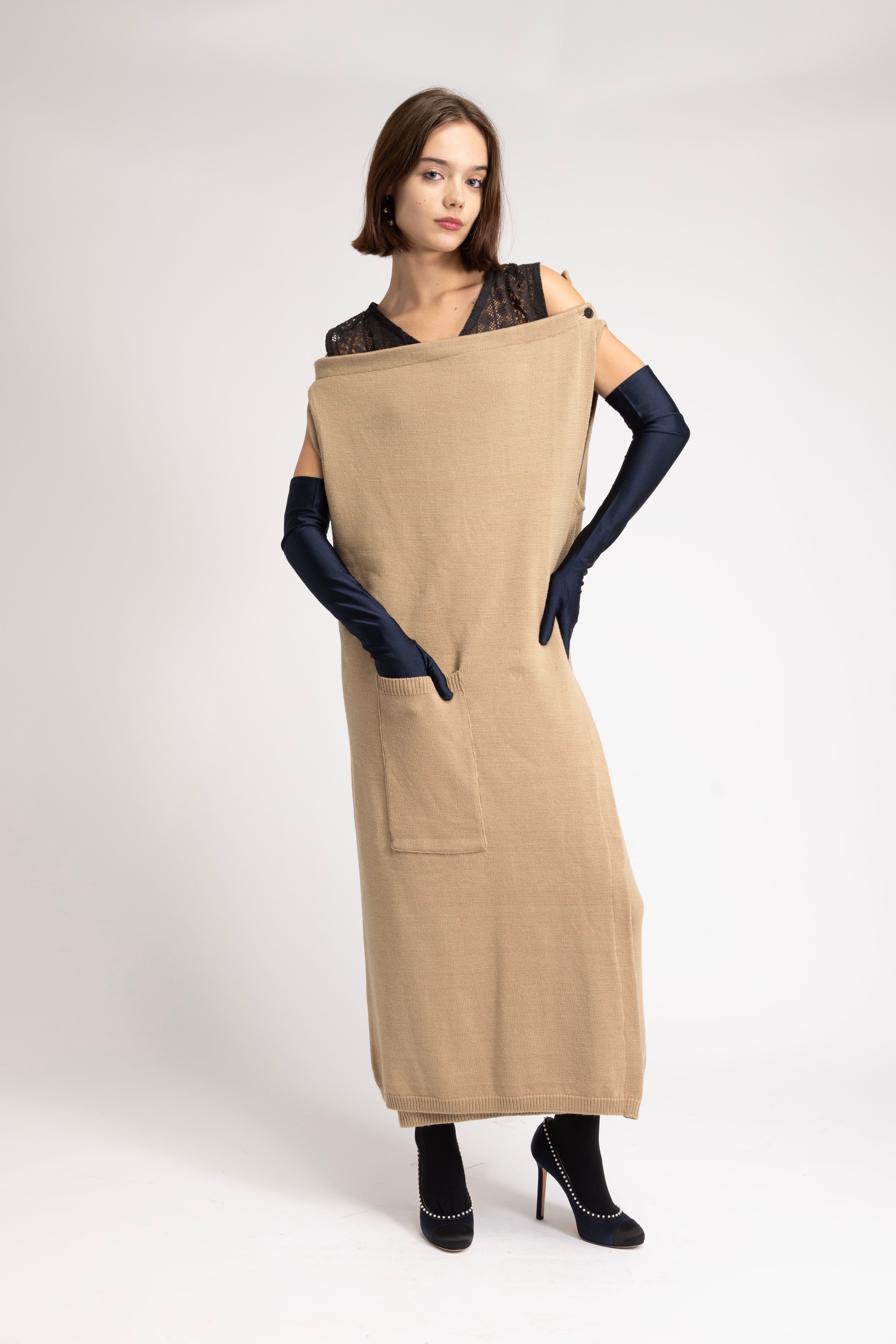 Merino wool multi-way wrap dress – KÚR Collection Merino wool multi-way wrap dress – KÚR Collection