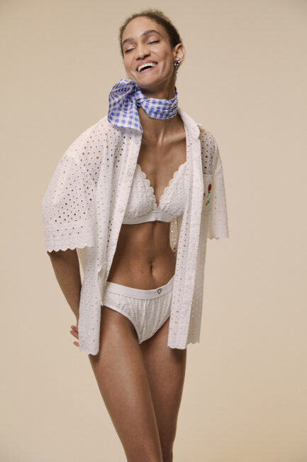 Broderie anglaise triangle bra