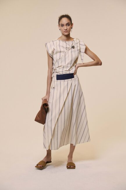 Assyemetrical wrap-around Skirt